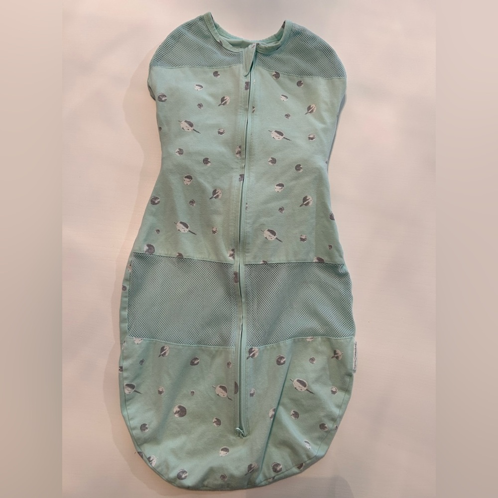 Snoo Sleepea Baby Swaddle/ Sleep Sack - Teal Planets